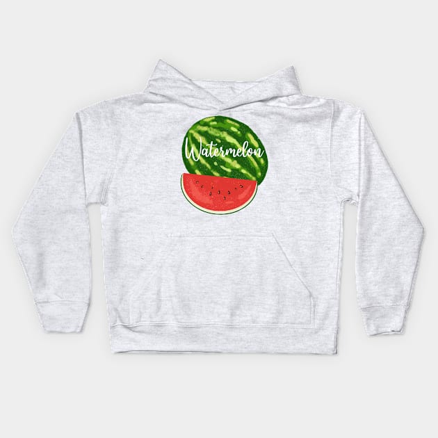 Watermelon summer vibes Kids Hoodie by nasia9toska